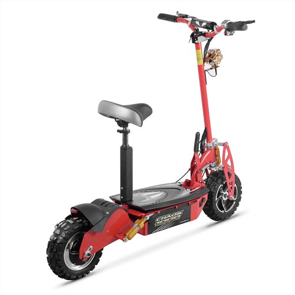 chaos 1000w 48v sla hub drive red off road electric scooter 1