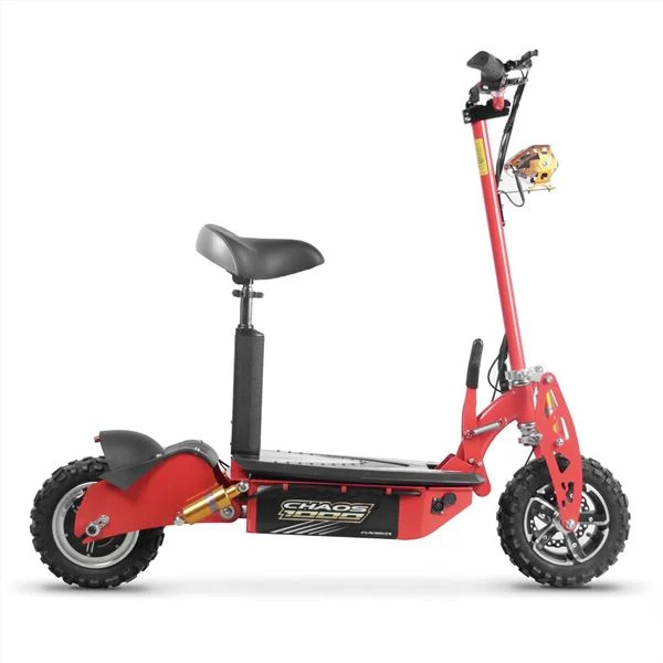 chaos 1000w 48v sla hub drive red off road electric scooter